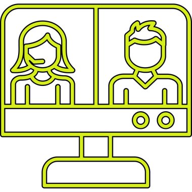 Konferans görüşmesi simgesi - özet biçimi