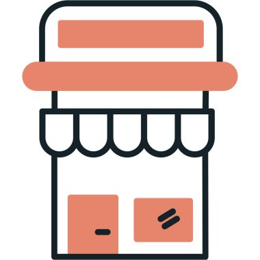 Dükkan. Web simgesi basit illüstrasyon