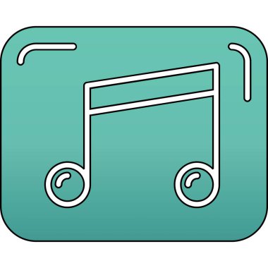 müzik nota simgesi. Beyaz arkaplanda izole edilmiş web tasarımı için ana müzik nota vektör simgesi