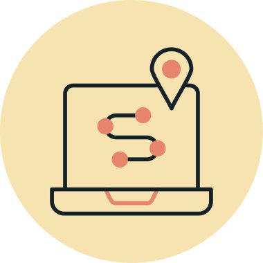 harita konumu simgesi düz biçimli