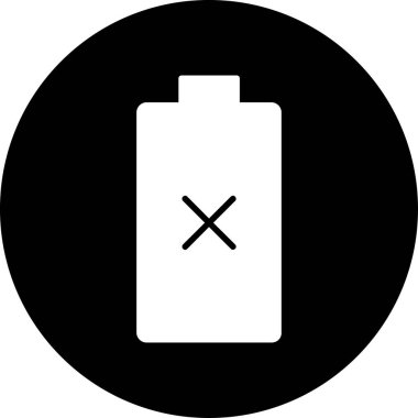 Moda Biçimli Batarya Simgesi İzole Arkaplan