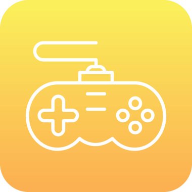 Oyun çubuğu simgesi, vektör illüstrasyonu beyaz arkaplanda izole edildi