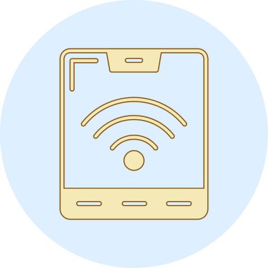 Kablosuz. Web simgesi basit illüstrasyon