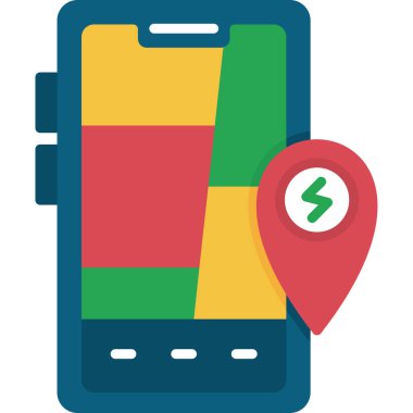 mobil uygulama konum vektörü simgesi