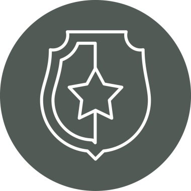 Kalkan. Web simgesi vektör illüstrasyonu