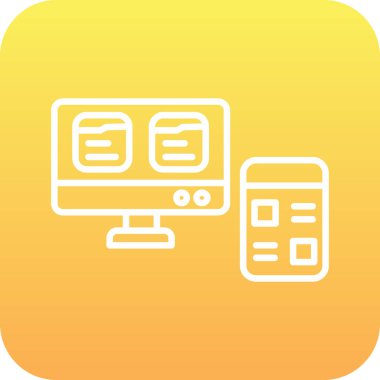 vektör lcd simgesi illüstrasyonu