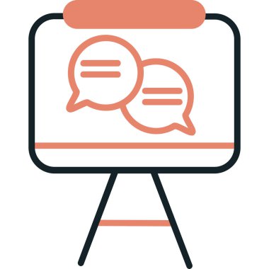 Konuş. Web simgesi basit illüstrasyon