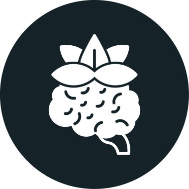 Tek izole kiraz simgesinin vektör çizimi