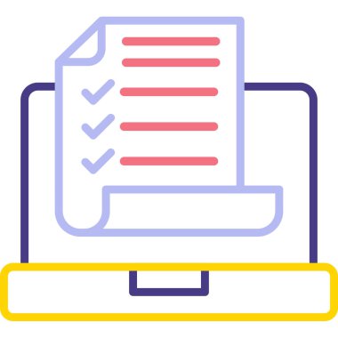 belge web simgesi, vektör illüstrasyonu