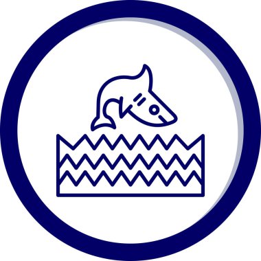 Balık. Web simgesi basit illüstrasyon