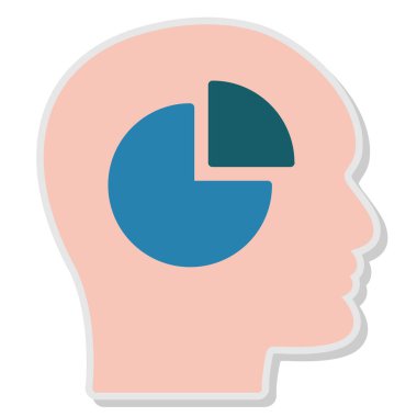 Pasta grafiği vektör çizimi tasarımı olan insan kafası