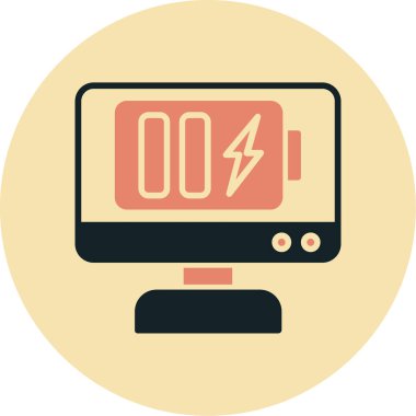 Bilgisayar. Web simgesi basit illüstrasyon