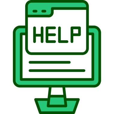 Yardım vektör satırı simgesi