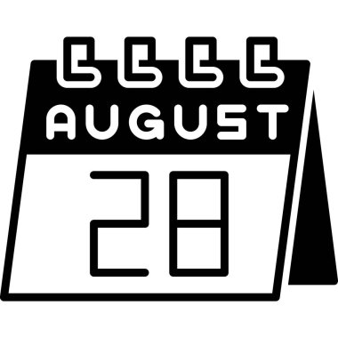 takvim Ağustos sembol vektör tasarımı
