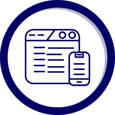 belge web simgesi, basit vektör illüstrasyonu