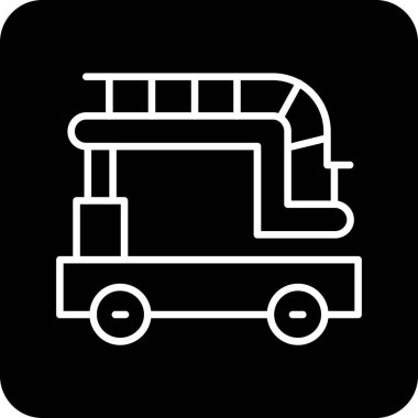 Otobüs. Web simgesi vektör illüstrasyonu