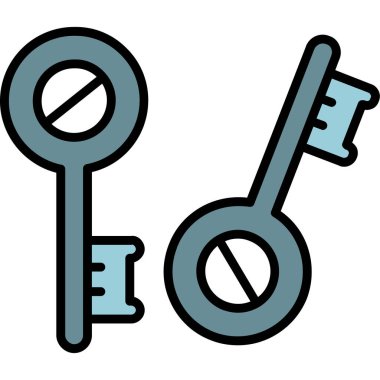 anahtar anahtar simgesi tam taslak biçimi