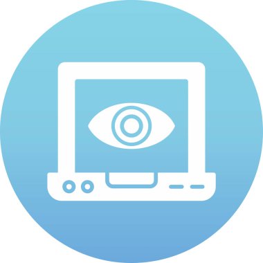 Göz düzlüğü simgesi, vektör çizimi, bilgisayar teknolojisi