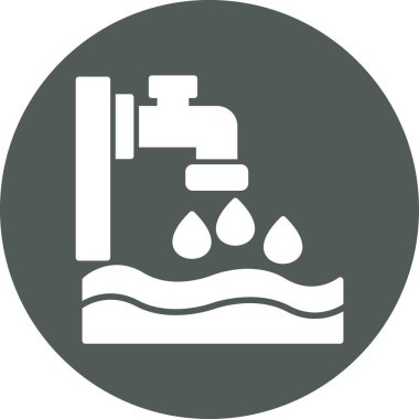 su musluğu, basit vektör illüstrasyonu