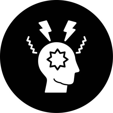 beyin ikonu vektör illüstrasyonu