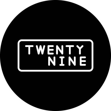 29 yıllık siyah semboller, daire simgeleri. vektör illüstrasyonu