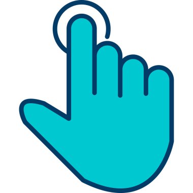 El imleci parmak simgesi - taslak biçimi