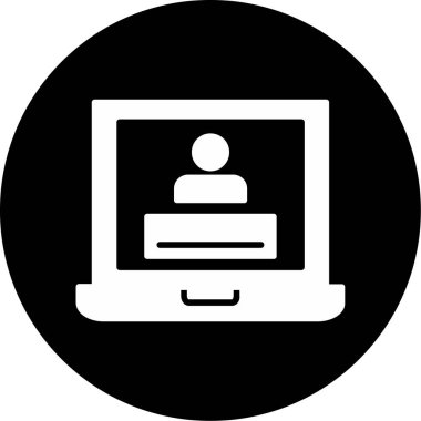 dizüstü bilgisayar simgesi, vektör illüstrasyonu