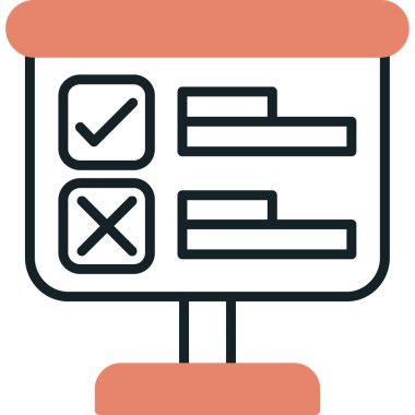 kontrol listesi simgesi vektör illüstrasyonu