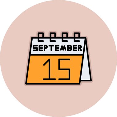 Takvim simgesinin vektör illüstrasyonu