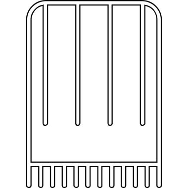 Izgara barbekü simgesi, taslak biçimi