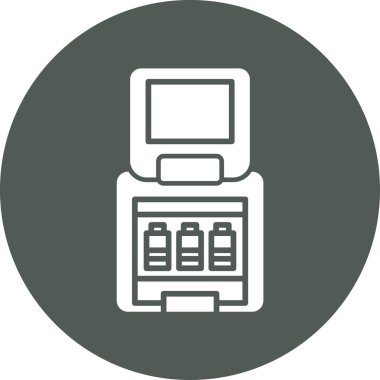 ATM 'de. Web simgesi basit illüstrasyon