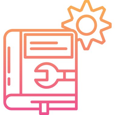 Bir kitap simgesinin vektör illüstrasyonu