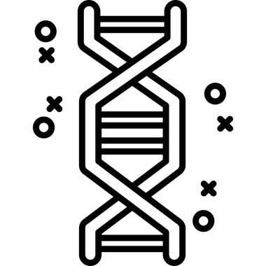 DNA molekülü vektör satırı simgesi