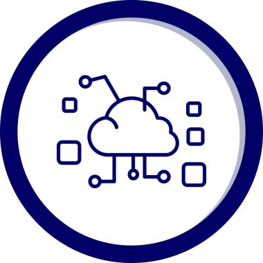 Bulut simgesi vektör illüstrasyonu