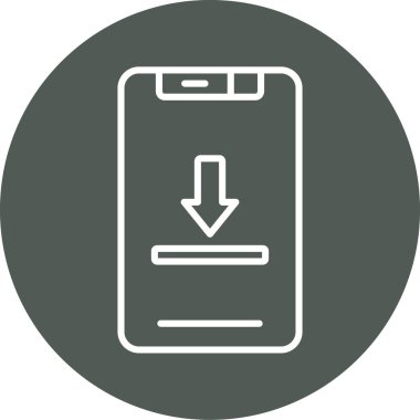 Akıllı telefon simgesinin vektör illüstrasyonu