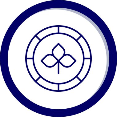 Mavi ve beyaz dairenin vektör çizimi