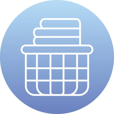 Bir sepet simgesinin vektör illüstrasyonu