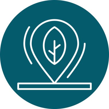 Vektör konumu simge illüstrasyonu