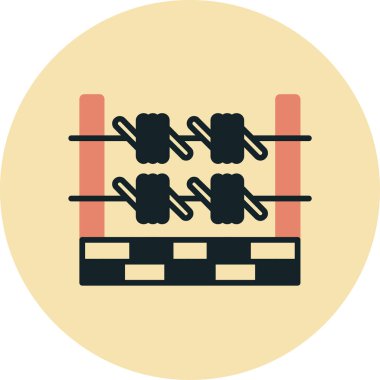 Halat ve direklerle güreş ringi