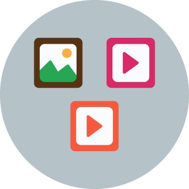 ortam oynatıcı vektör simgesi