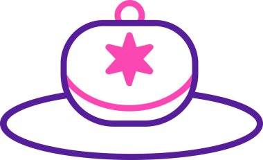 Şapka. Web simgesi basit illüstrasyon