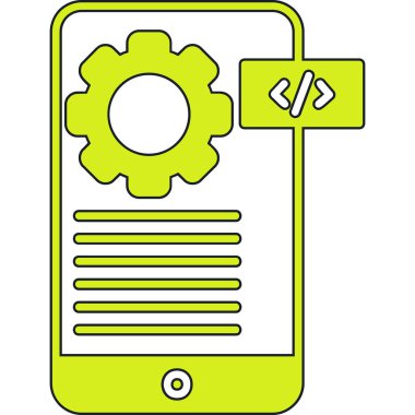 akıllı telefon ve konuşma balonu tasarımlı vitesler