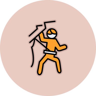 Kılıçlı bir adamın vektör çizimi.