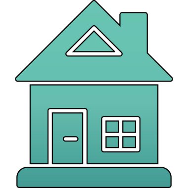 ev web simgesi, vektör illüstrasyonu