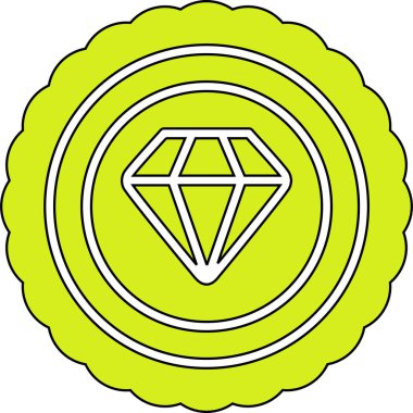 Elmas mücevher simgesi, basit stil