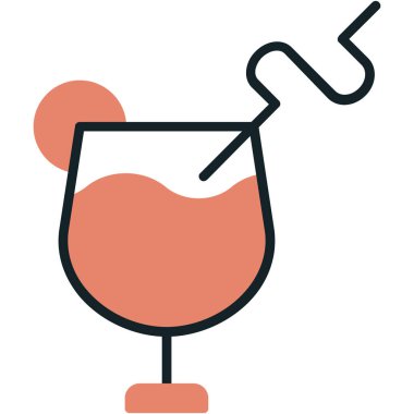 içki ikonu vektör illüstrasyonu