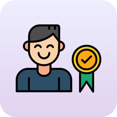 Rozet simge vektör çizim