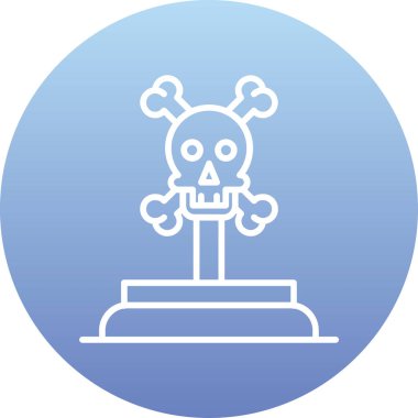 Benzersiz kafatası vektör simgesi