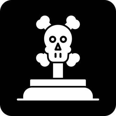 Bir kafatası simgesinin vektör çizimi