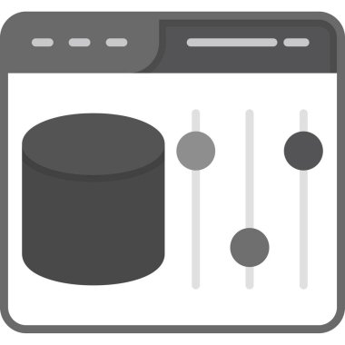 Veritabanı sunucu vektör simgesi